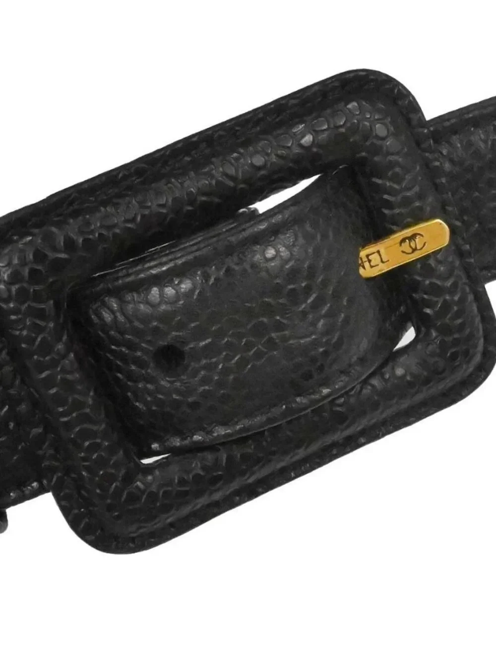 Chanel Black Calfskin Waist Bum Bag #80/32 168605